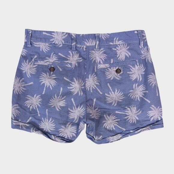 Khakis by Gap Girlfiend 4" Shorts Size 2 Blue Palm Tree Print - Picture 5 of 9